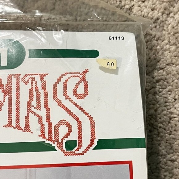 NEW Vintage Bucilla Christmas Kit Snow Family Draftstop Plastic Canvas  61113 - Picture 5 of 7